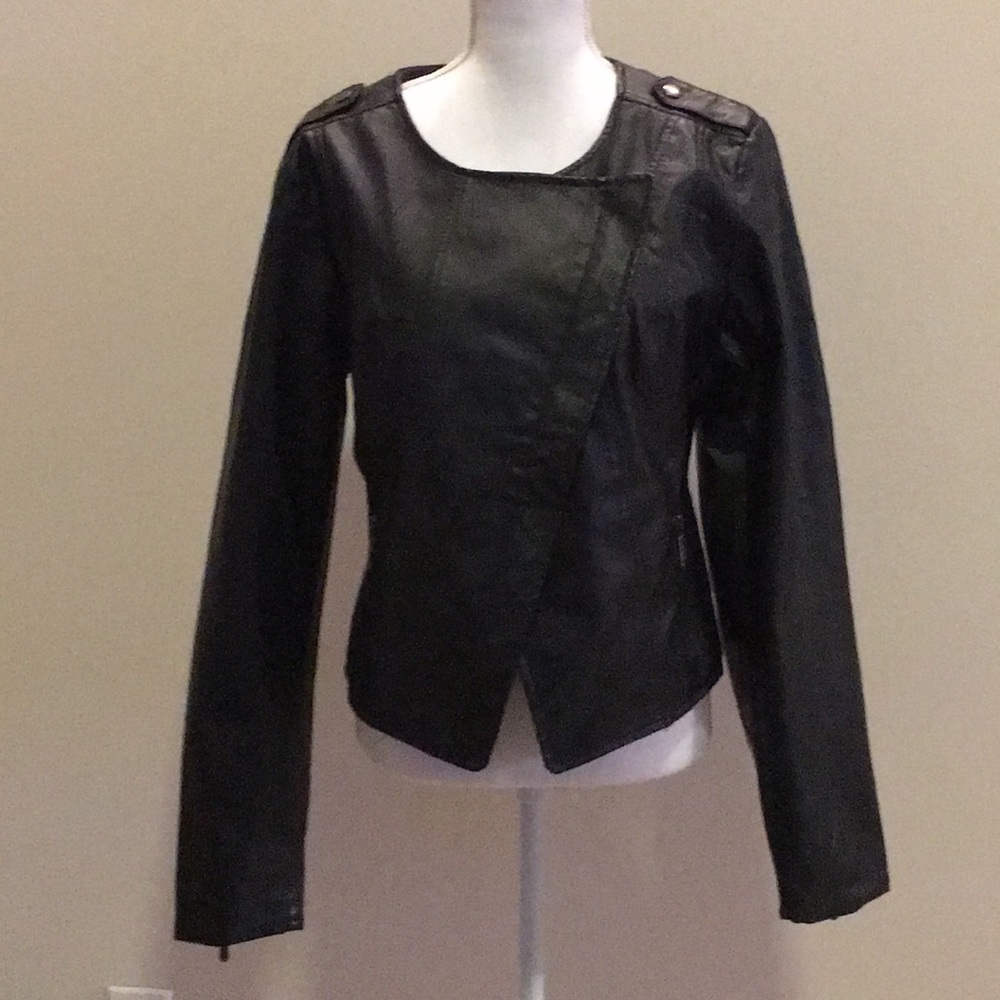 DOTS Faux Leather Moto Jacket. Women’s Size L
